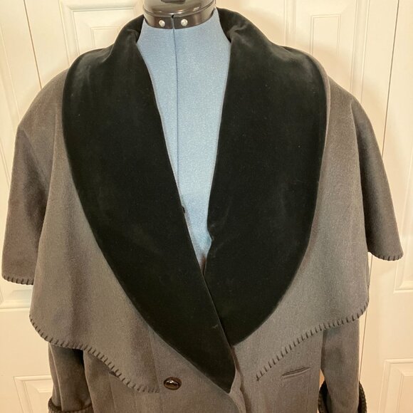 Vintage Charles Klein Victorian Inspired Wool Blend Coat Size L - Picture 3 of 9